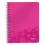 LEITZ Cahier WOW spirales 160 pages détachables 80g A5 5x5. Couverture polypropylène rose