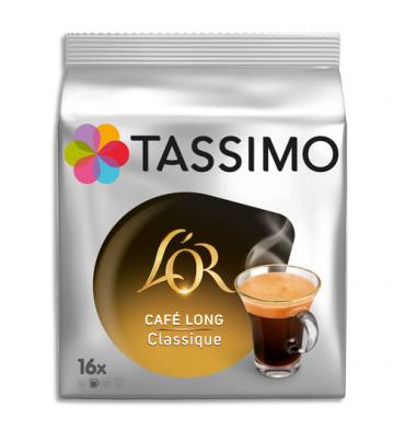 TASSIMO Sachet 16 doses de café L'OR Long Classique