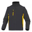 DELTA PLUS Veste Mysen2 D-Mach Gris jaune polyester et élasthane, 5 poches, manches amovibles Taille S