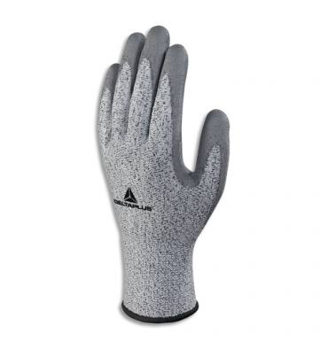 DELTA PLUS Paire de gants Venicut Gris en fibre econocut, enduction polyuréthane, Taille 9