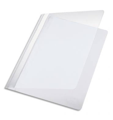 PERGAMY Chemise de présentation à lamelle en polypropylène 17/100ème format A4. Coloris Blanc