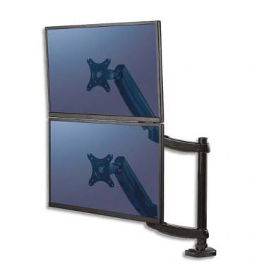 FELLOWES Bras porte écran double vertical à pince Platinum Series