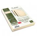 EXACOMPTA Paquet 100 plat de couverture A4 FOREVER, grain cuir 270g, coloris ivoire