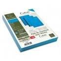 EXACOMPTA Paquet 100 plat de couverture A4 FOREVER, grain cuir 270g, coloris bleu