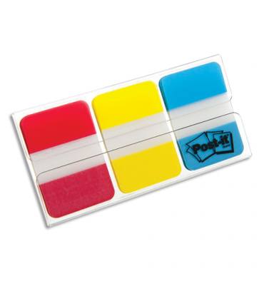 POST-IT Carte de 3 couleurs d'Index Strong 2,5 x 3,8 cm couleurs assortis classiques