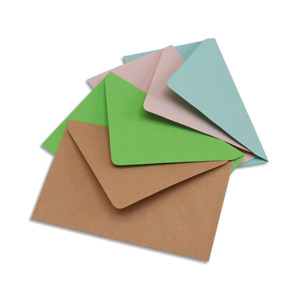 BONG Paquet de 200 enveloppes élection 75g format 9 x 14 cm. Coloris assortis