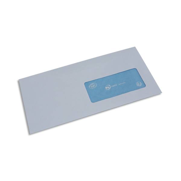 BONG Boîte de 1000 enveloppes velin blanc insertion mécanique 80g, 114 x 229 mm fenêtre 45 x 100 mm