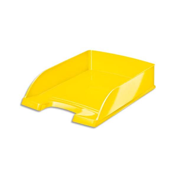 LEITZ Corbeille à courrier Leitz Plus - WOW jaune métallisé - L35,7 x H7 x P25,5 cm