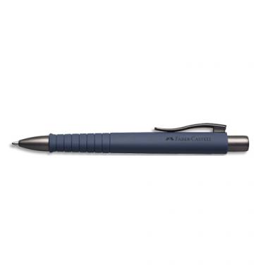 FABER CASTELL Stylo-bille POLY BALL rechargeable. Ecriture extra large, encre Bleue. Corps Bleu marine