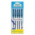 PAPERMATE Sachet de 5 stylos bille Brite à capuchon pointe moyenne 0.7 mm. Encre Bleue