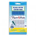 PAPERMATE Sachet de 8 stylos bille 045 à capuchon pointe moyenne 1 mm. Encre Bleue