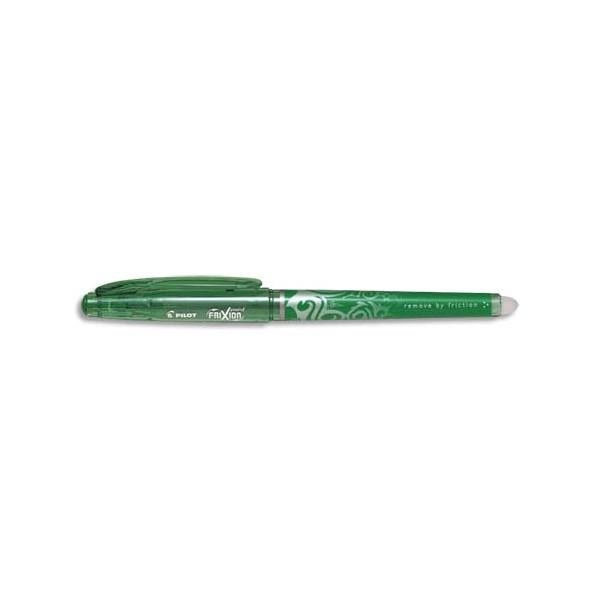 PILOT Roller FRIXION POINT, pointe hi-tec fine, s'efface à la gomme en bout de stylo, coloris vert