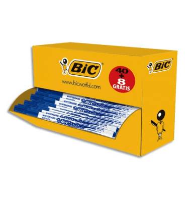 BIC Pack 40 feutres Velleda 1721fin Bleu + 8 offerts. Pour tableaux Blancs