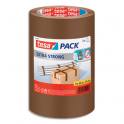TESA Lot de 3 Adhésifs d'emballage Extra Strong en PVC, 52 microns - H50 mm x L66 mètres Havane