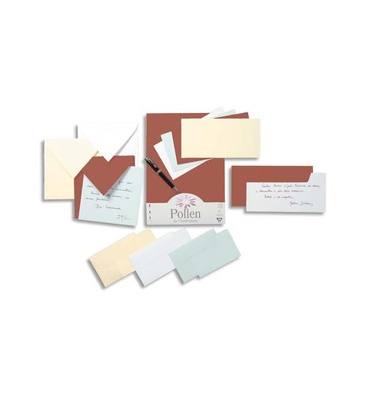 POLLEN BY CLAIREFONTAINE Paquet de 25 cartes 210g POLLEN 11 x 15,5 cm. Coloris blanc