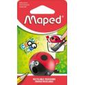 MAPED Blister taille-crayons CROC CROC EASY 1 usage avec pince. Design coccinelle ou baleine