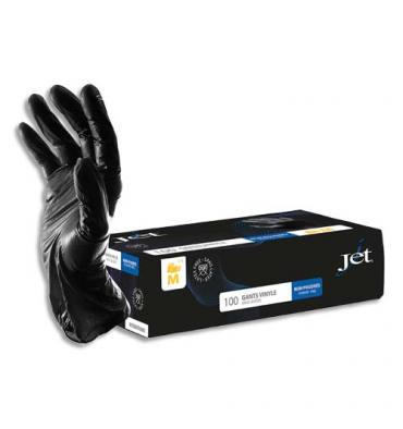 Boîte de 100 gants Nitrile non poudrés NITRILE Taille 8/M. Coloris noir