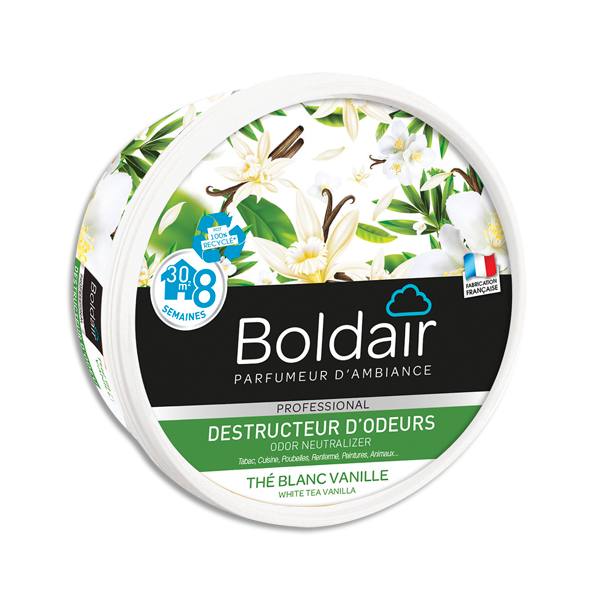 BOLDAIR Pot 300g Gel destructeur d'odeurs parfum thé blanc vanille