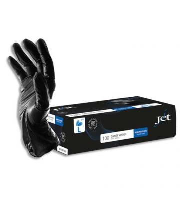Boîte de 100 gants Nitrile non poudrés NITRILE Taille 7/S. Coloris noir