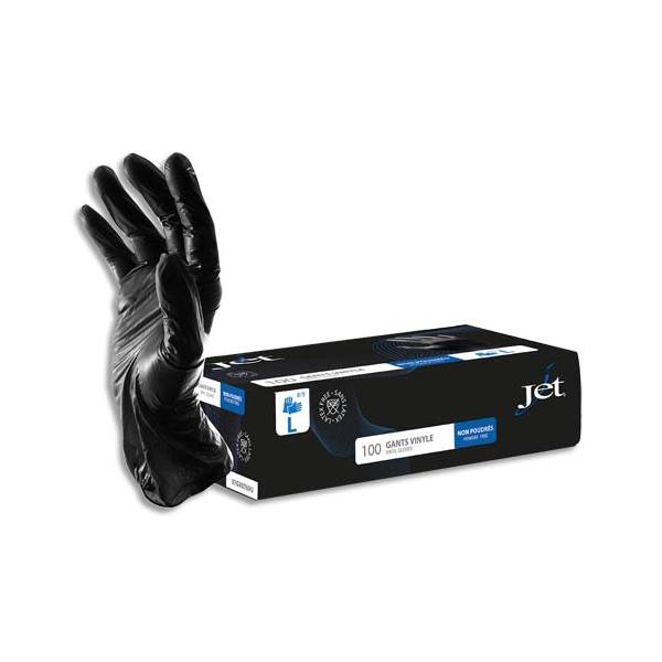 Boîte de 100 gants Nitrile non poudrés NITRILE Taille 7/S. Coloris noir