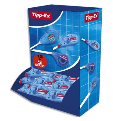 TIPP EX Pack 15 rollers de correction Pocket Mouse + 5 offerts, 4,2 mm x 10 m