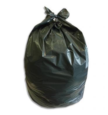 Boite de 500 sacs poubelles 2 noeuds 50 litres standard Vert Foncé 68x75cm 13 microns matière végétale