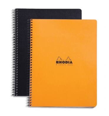 RHODIA Cahier 4colorsbook spirale en carte 160 pages 5X5 format 22,5x29,7cm. Coloris orange