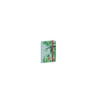 QUO VADIS Carnet Jungle Spirit ligné 15x21cm 192 pages. Couverture motif Poétiques. Coloris Vert
