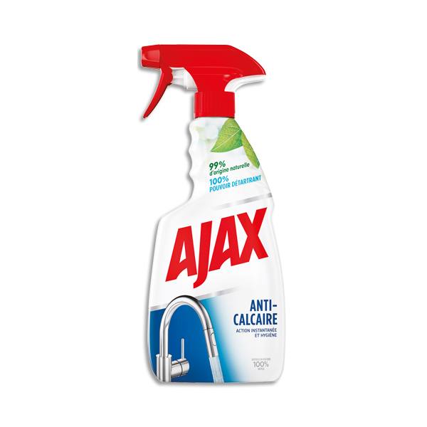 AJAX Spray 500 ml Nettoyant Détartrant anticalcaire, désodorise et respecte les surfaces, base végétal.