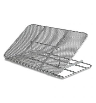 ALBA Support ordi portable 15 à17'' métal mesh Gris (Acier perforé) ultra-résistant,se replie entièrement
