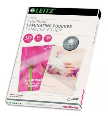 LEITZ Pack de 25 pochettes de plastification A4 125 microns UDT 74820000