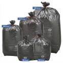 DIRECT FOURNITURES Boîte de 200 sacs poubelles traditionnels 130 litres renforcés Noir 82x120cm 34 microns NFE