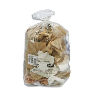 DIRECT FOURNITURES Boîte de 200 sacs poubelles traditionnels 130 litres renforcés transparents 82x120cm 34 microns NFE