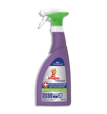 MR PROPRE Spray 750 ml Nettoyant désinfectant, formule professionnelle, contact alimentaire