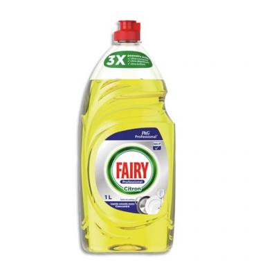 FAIRY Liquide Vaisselle main, formule professionnelle concentrée 1 Litre. Parfum citron