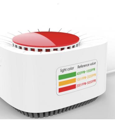KOKOON Mesureur Capteur de C02 alerte par variation de couleur et alarme sonore fonction du taux de C02