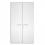 DIRECT FOURNITURES Armoire mélaminée EMMA 2 portes, hauteur 198cm. Coloris Blanc/Blanc