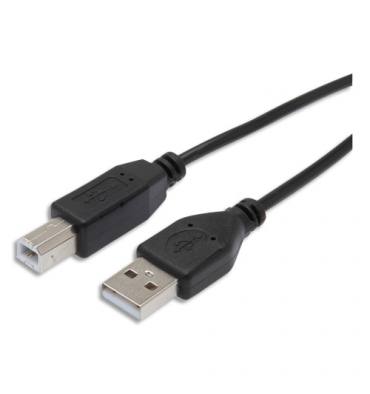 APM Câble imprimante USB 2.0 USB-A/USB-B Clip 1,8m Noir 570303