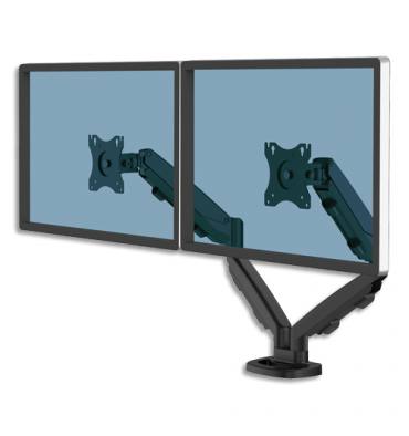 FELLOWES Bras porte-écran double réglable EPPA, 1 écran jusqu'à 39'', noir, 9683401