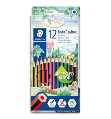 STAEDTLER Etui de 12 crayons de couleur Noris colour 185 BOIS UPCYCLED