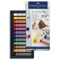 FABER CASTELL Boîte de 12 pastels tendres CREATIVE STUDIO. Couleurs intenses et facilement miscibles