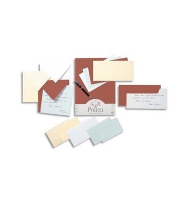 POLLEN BY CLAIREFONTAINE Paquet de 25 cartes 210g POLLEN 11 x 15,5 cm. Coloris ivoire