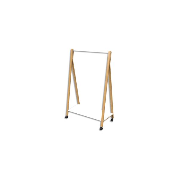ALBA Vestiaire mobile SLEEK en bois et acier. Dim (l x h x p) : 94 x 149 x 47 cm. Coloris bois