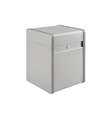 REXEL Boîte à fiches Provence format A5 en hauteur H210 x P148 mm gris, livré avec séparateur métallique