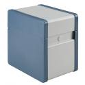 VALREX Boîte à fiches Provence format A5 en hauteur H210 x P148 mm bleu, livré avec séparateur métallique