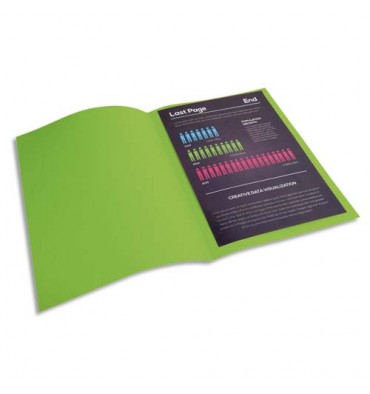 EXACOMPTA Paquet de 100 chemises Rock's en carte 210 g, coloris vert clair