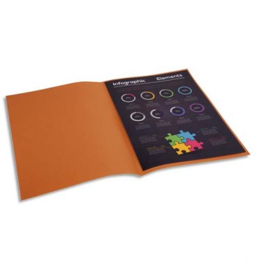 EXACOMPTA Paquet de 100 chemises Rock's en carte 210 g, coloris havane