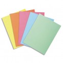 EXACOMPTA Paquet de 250 sous-chemises SUPER 60 en carte 60 g, coloris assortis pastels 