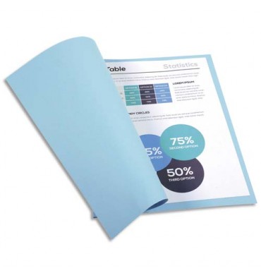 EXACOMPTA Paquet de 100 chemises FOREVER en carte recyclée 220g, coloris bleu clair