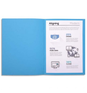 EXACOMPTA Paquet de 100 chemises FOREVER en carte recyclée 220g, coloris bleu foncé